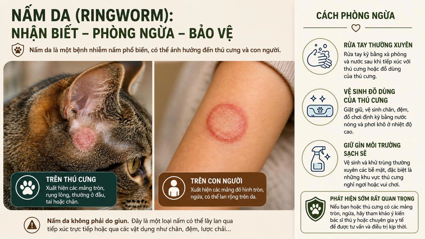nấm mèo có lây cho người không